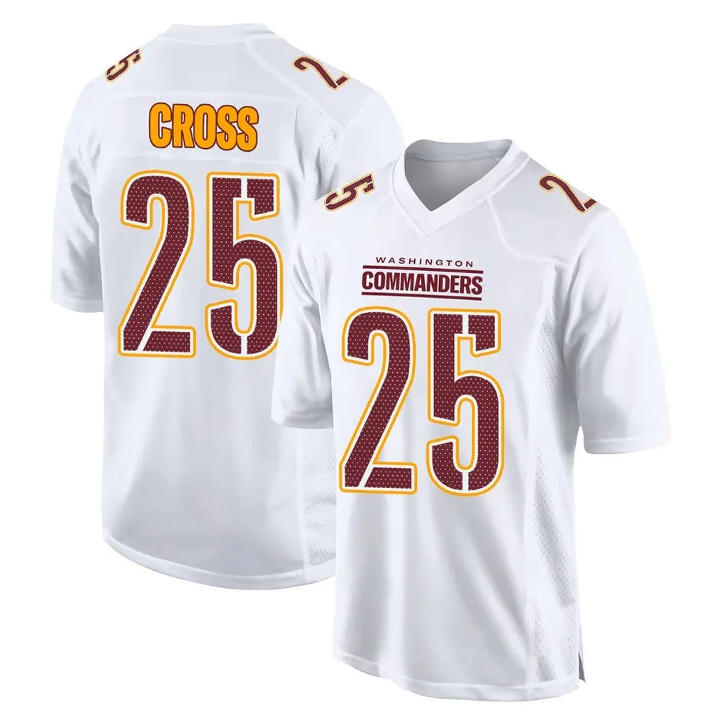 Johmsee W.Commanders #25 Nick Cross Player White Tundra Fashion Home Game Stitched Jerseys
