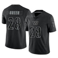 Johmsee W.Commanders #28 Darrell Green Player Black RFLCTV Limited Stitched Jerseys