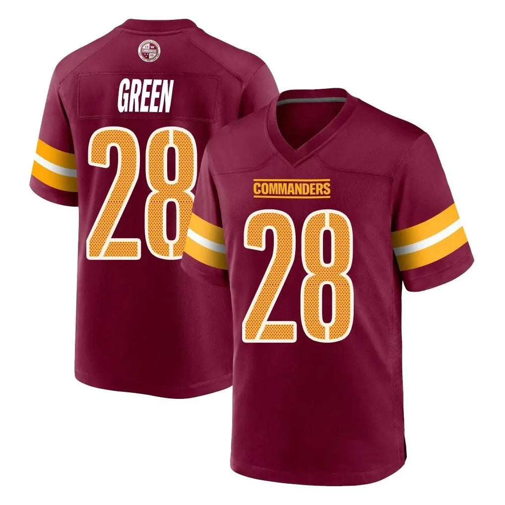 Johmsee W.Commanders #28 Darrell Green Player Burgundy Home Game Stitched Jerseys