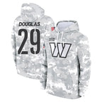 Johmsee W.Commanders #29 Rasul Douglas Player Arctic Camo Limited Salute to Service Pullover Hoodies Game Stitched Jerseys