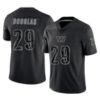 Johmsee W.Commanders #29 Rasul Douglas Player Black Limited Reflective Home Game Stitched Jerseys