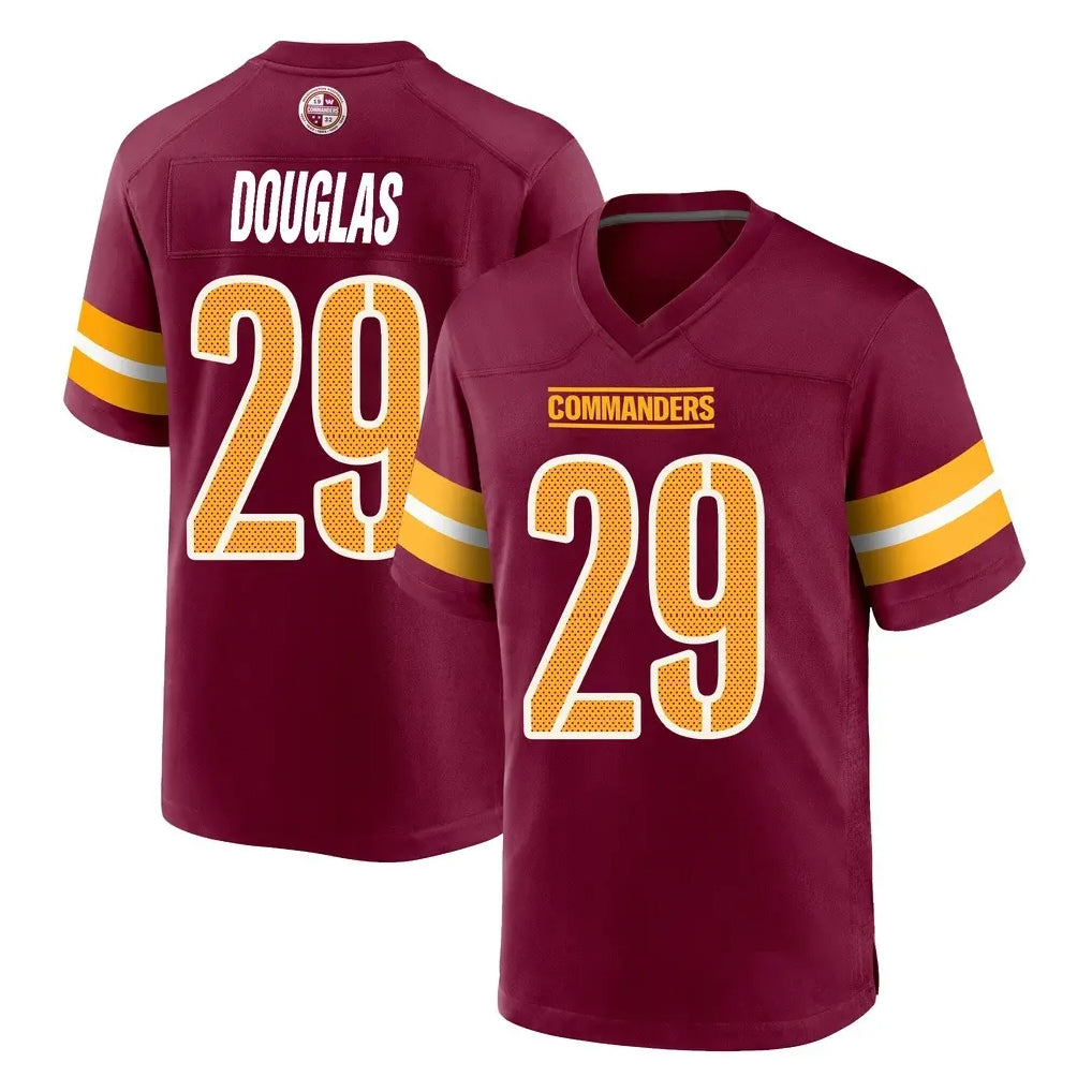 Johmsee W.Commanders #29 Rasul Douglas Player Burgundy Home Game Stitched Jerseys