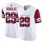 Johmsee W.Commanders #29 Rasul Douglas Player White Vapor F.U.S.E. Limited Home Game Stitched Jerseys