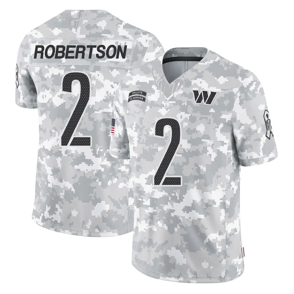Johmsee W.Commanders #2 Amik Robertson Player Arctic Camo Limited Salute To Service Home Game Stitched Jerseys