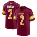 Johmsee W.Commanders #2 Amik Robertson Player Burgundy Home Game Stitched Jerseys