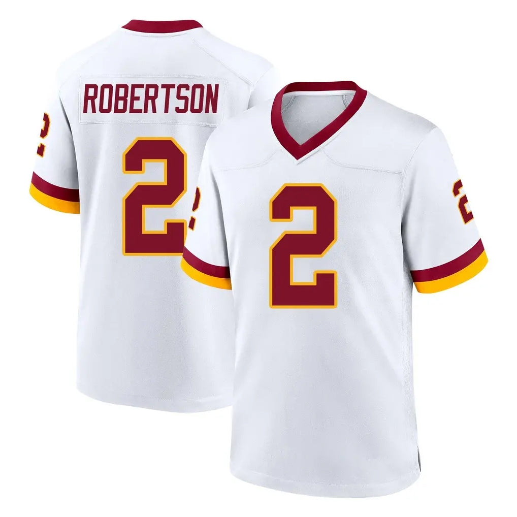 Johmsee W.Commanders #2 Amik Robertson Player White Home Game Stitched Jerseys