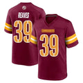 Johmsee W.Commanders #39 Jeremy Reaves Player Burgundy Home Game Stitched Jerseys