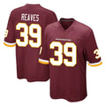 Johmsee W.Commanders #39 Jeremy Reaves Player Burgundy Team Color Home Game Stitched Jerseys