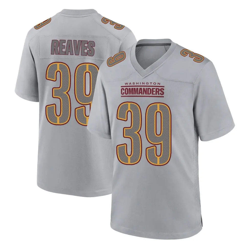 Johmsee W.Commanders #39 Jeremy Reaves Player Gray Atmosphere Fashion Home Game Stitched Jerseys