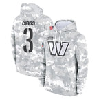Johmsee W.Commanders #3 Stefon Diggs Player Arctic Camo Limited Salute to Service Pullover Hoodies Game Stitched Jerseys