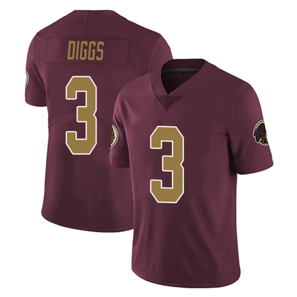 Johmsee W.Commanders #3 Stefon Diggs Player Burgundy Alternate Vapor Untouchable Home Game Stitched Jerseys