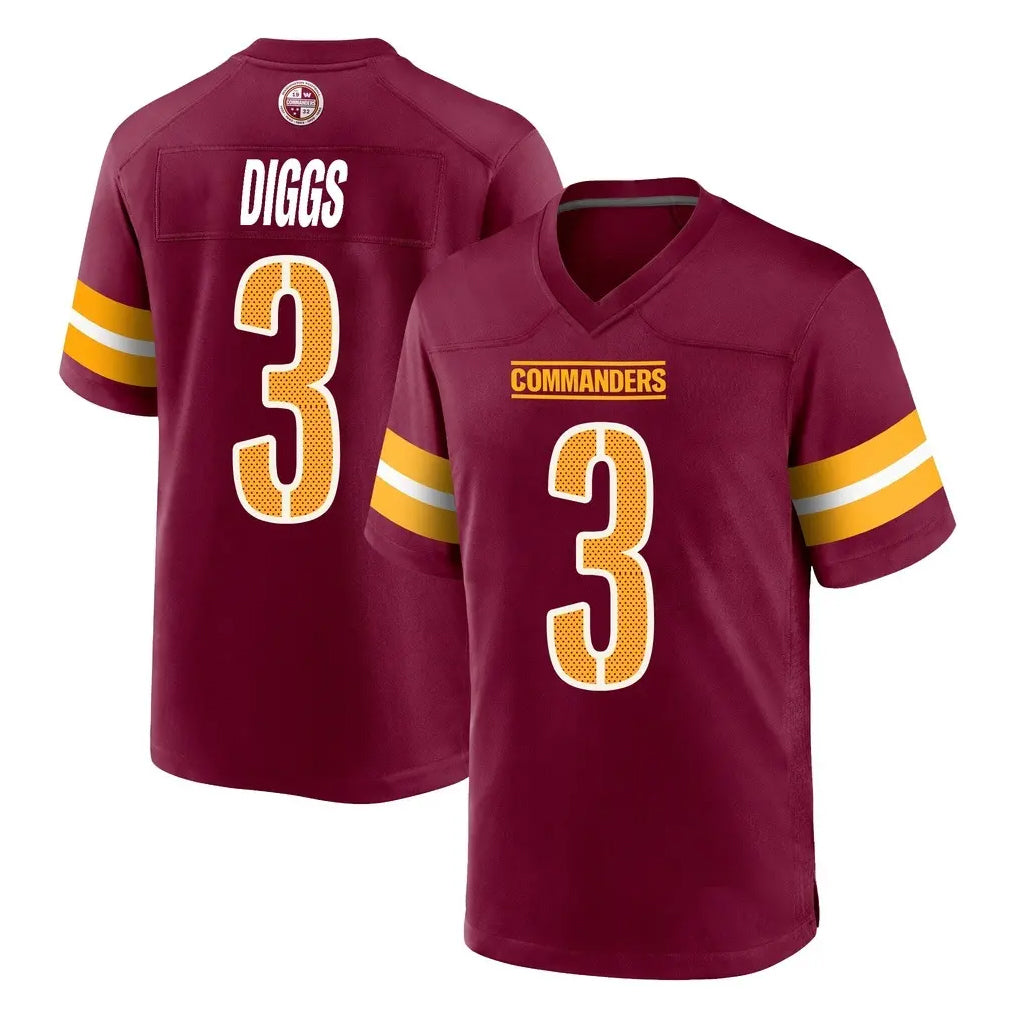 Johmsee W.Commanders #3 Stefon Diggs Player Burgundy Home Game Stitched Jerseys