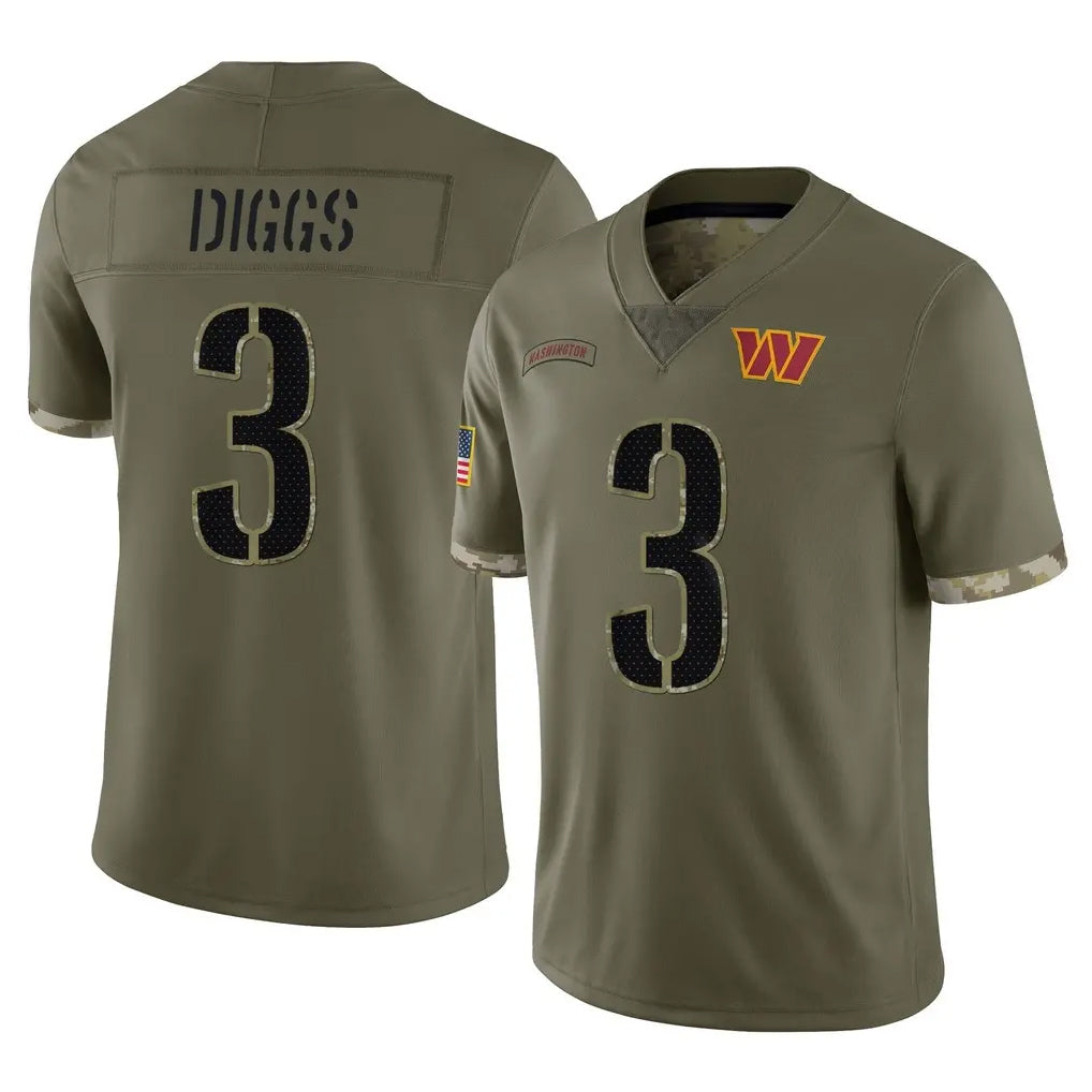 Johmsee W.Commanders #3 Stefon Diggs Player Olive Salute To Service Limited Home Game Stitched Jerseys
