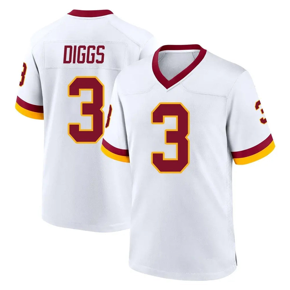 Johmsee W.Commanders #3 Stefon Diggs Player White Home Game Stitched Jerseys