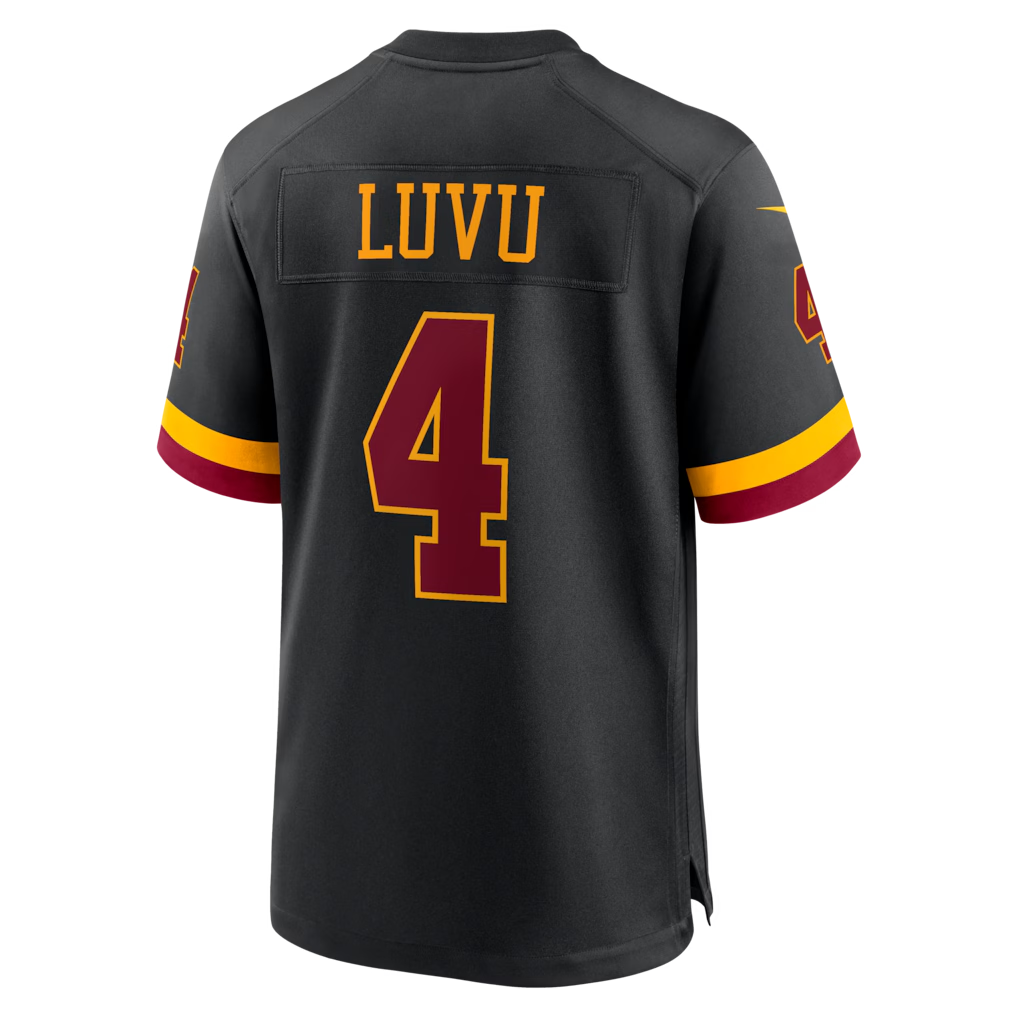 Johmsee W.Commanders #4 Frankie Luvu Black Hail Raiser Alternate Game Stitched Jerseys