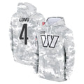 Johmsee W.Commanders #4 Frankie Luvu Player Arctic Camo Salute to Service Hoodies Stitched Jerseys