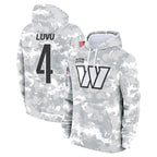 Johmsee W.Commanders #4 Frankie Luvu Player Arctic Camo Salute to Service Hoodies Stitched Jerseys