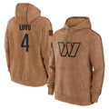 Johmsee W.Commanders #4 Frankie Luvu Player Brown Salute to Service Hoodies Stitched Jerseys