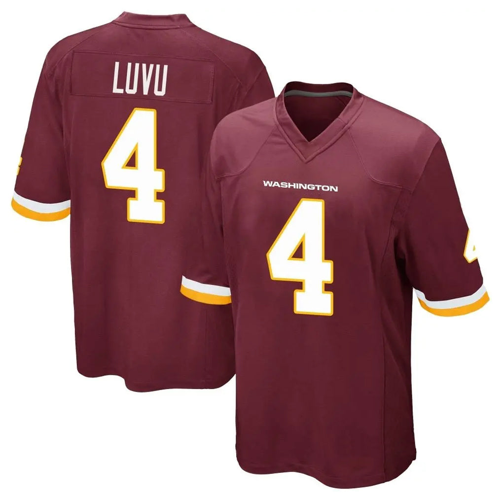 Johmsee W.Commanders #4 Frankie Luvu Player Burgundy Game Stitched Jerseys