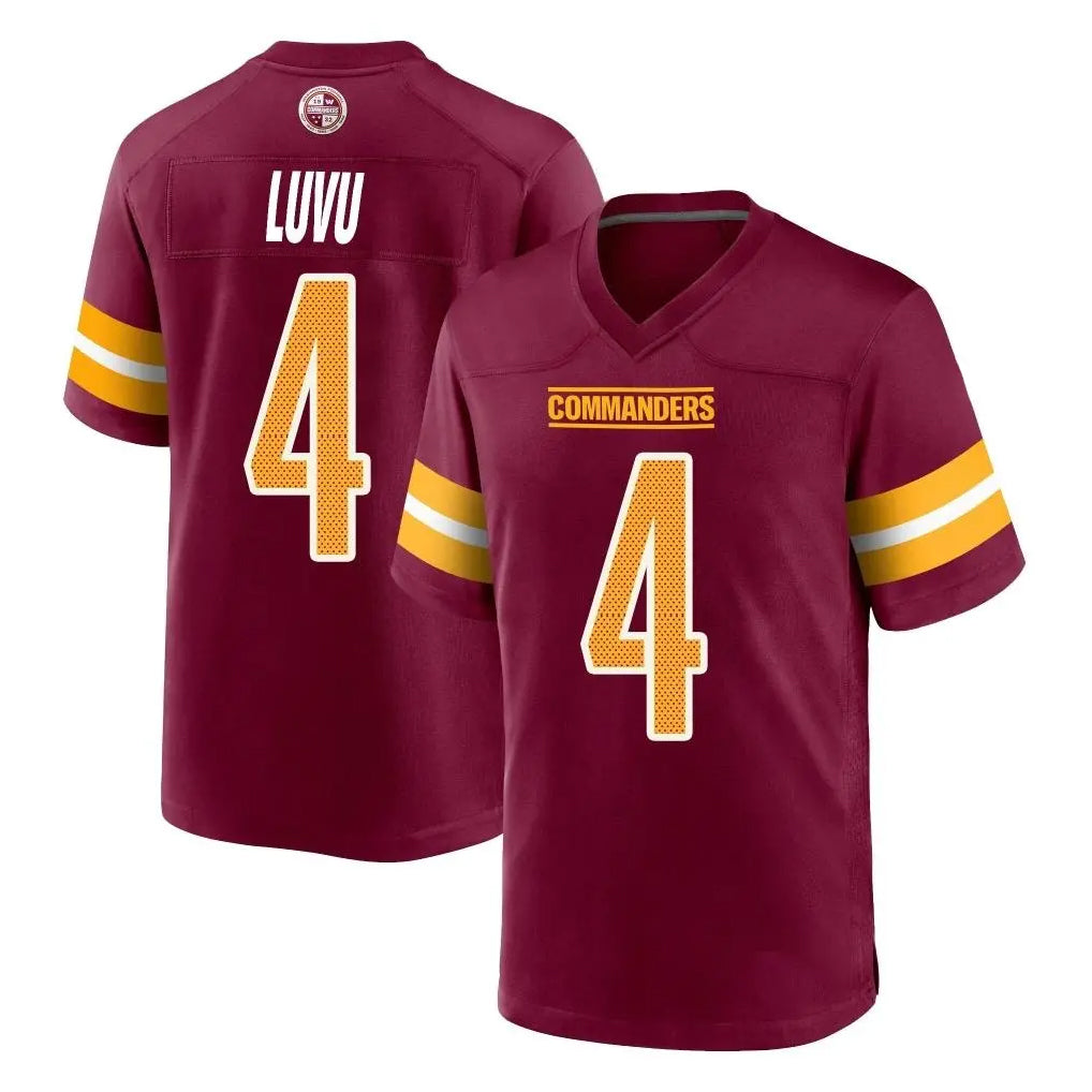 Johmsee W.Commanders #4 Frankie Luvu Player Burgundy Home Game Stitched Jerseys