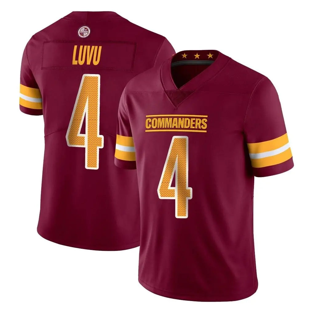 Johmsee W.Commanders #4 Frankie Luvu Player Burgundy Limited Vapor Home Game Stitched Jerseys