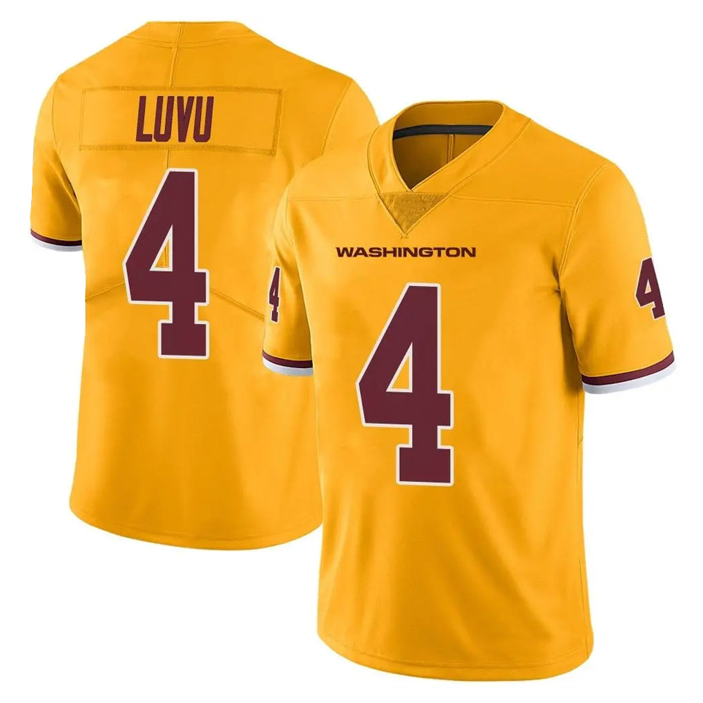 Johmsee W.Commanders #4 Frankie Luvu Player Gold Vapor Limited Stitched Jerseys
