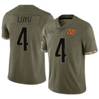 Johmsee W.Commanders #4 Frankie Luvu Player White Game Football Jersey