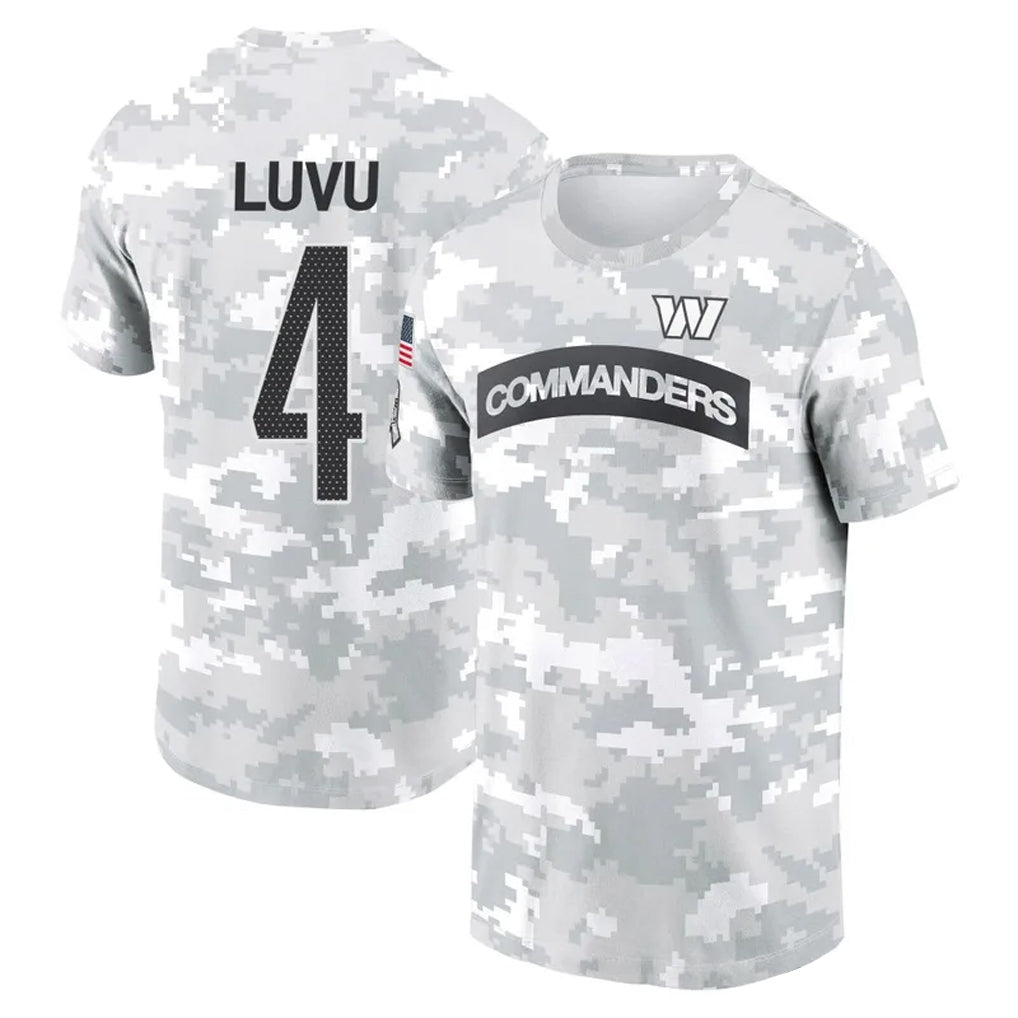 Johmsee W.Commanders #4 Frankie Luvu Player Salute to Service Hoodies T-Shirts Football Jerseys