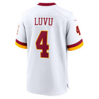 Johmsee W.Commanders #4 Frankie Luvu Player White Game Football Jerseys