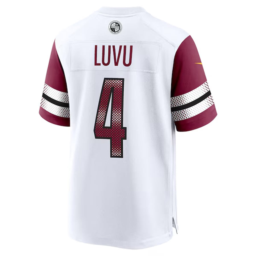 Johmsee W.Commanders #4 Frankie Luvu Player White Home Game Football Jerseys