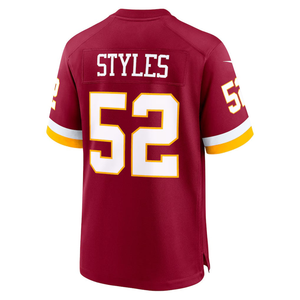 Johmsee W.Commanders #52 Sonny Styles Burgundy 2026 Draft First Round Pick No. 7 Team Game Stitched Jerseys