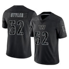 Johmsee W.Commanders #52 Sonny Styles Player Black Limited Reflective Home Game Stitched Jerseys