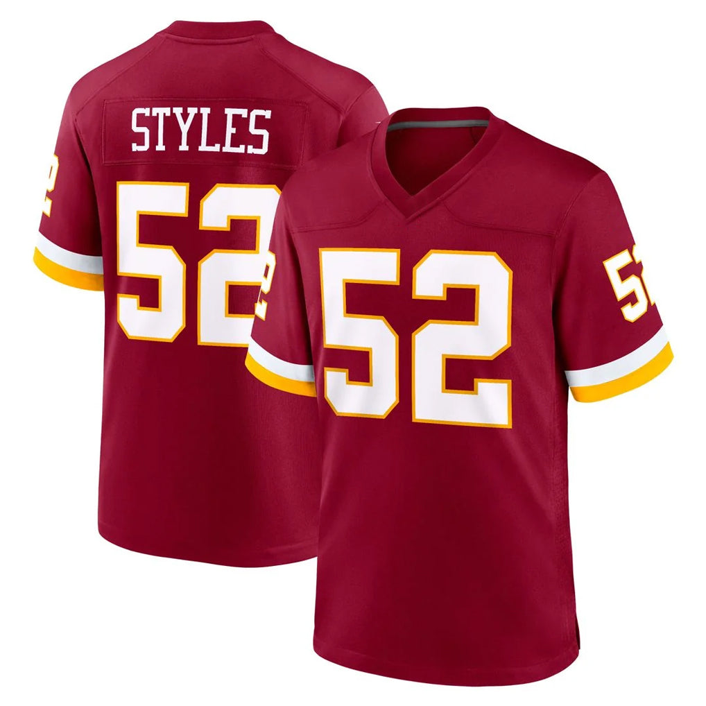 Johmsee W.Commanders #52 Sonny Styles Player Burgundy Game Home Stitched Jerseys