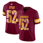 Johmsee W.Commanders #52 Sonny Styles Player Burgundy Limited Vapor Home Game Stitched Jerseys