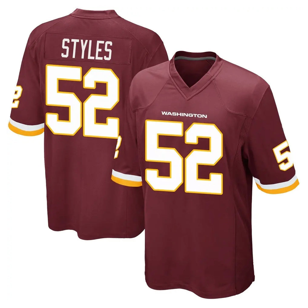 Johmsee W.Commanders #52 Sonny Styles Player Burgundy Team Color Home Game Stitched Jerseys