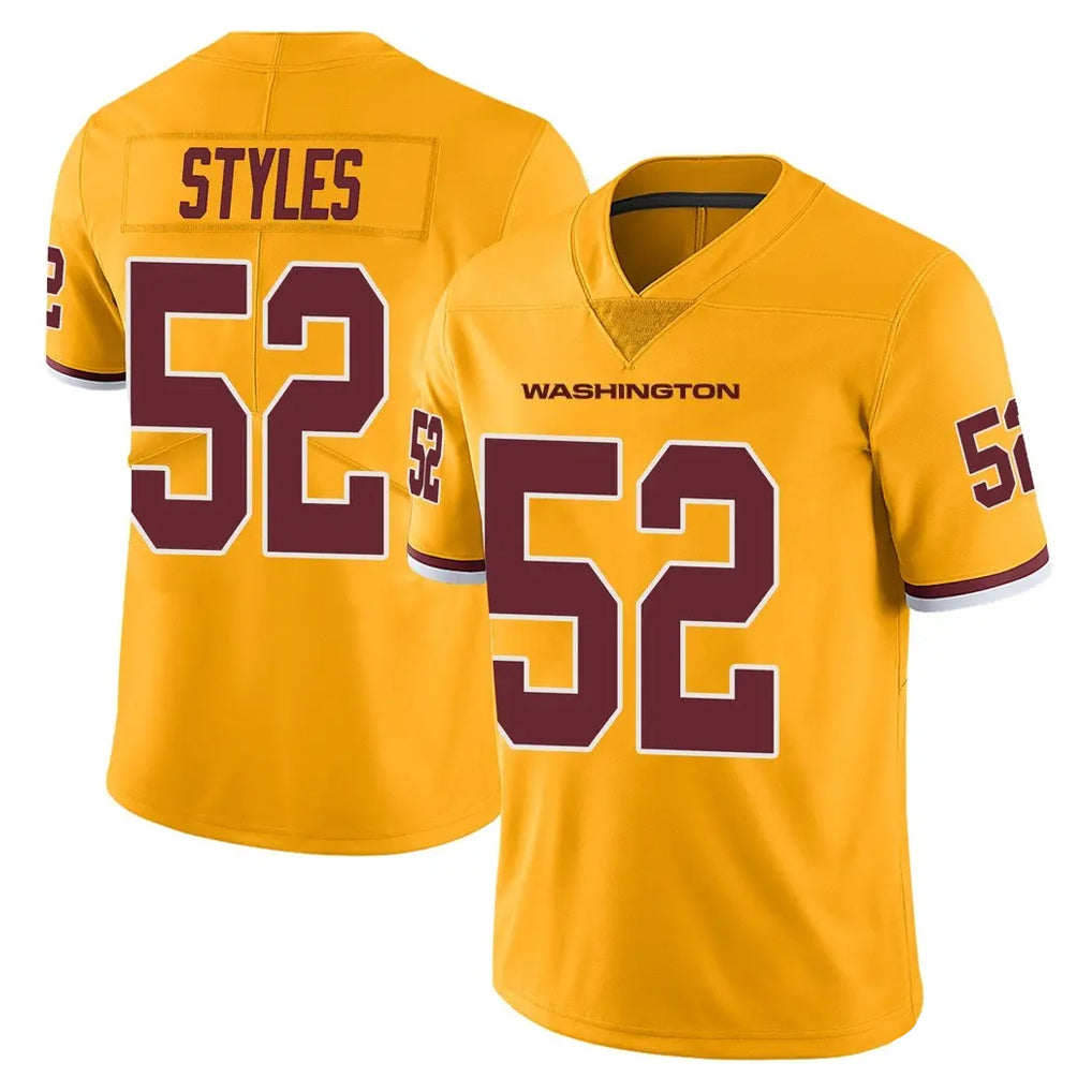 Johmsee W.Commanders #52 Sonny Styles Player Gold Limited Color Rush Home Game Stitched Jerseys