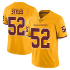Johmsee W.Commanders #52 Sonny Styles Player Gold Limited Color Rush Home Game Stitched Jerseys