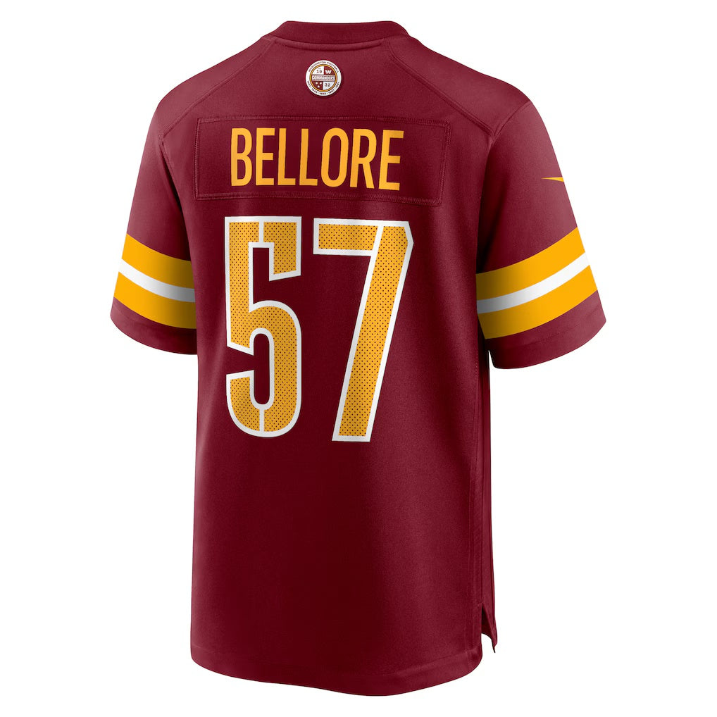 W.Commanders #57 Nick Bellore Burgundy Team Game Stitched American Football Jerseys