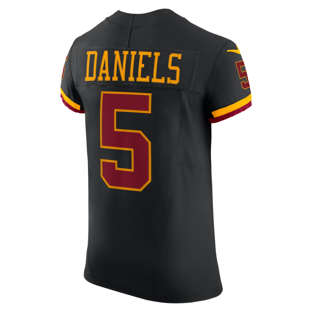 Johmsee W.Commanders #5 Jayden Daniels Black Alternate Vapor F.U.S.E. Elite Stitched Jerseys