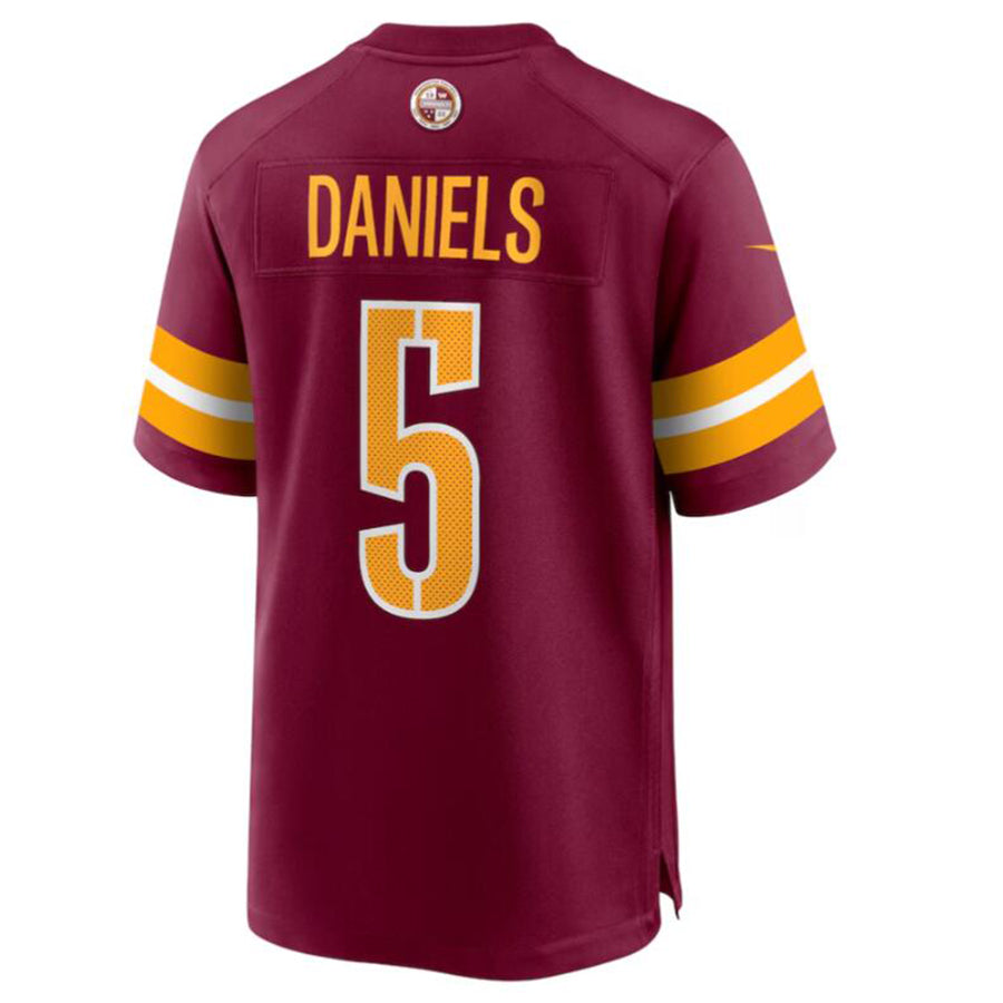 Johmsee W.Commanders #5 Jayden Daniels Burgundy 2024 Draft First Round Pick Player Game Stitched Jersey