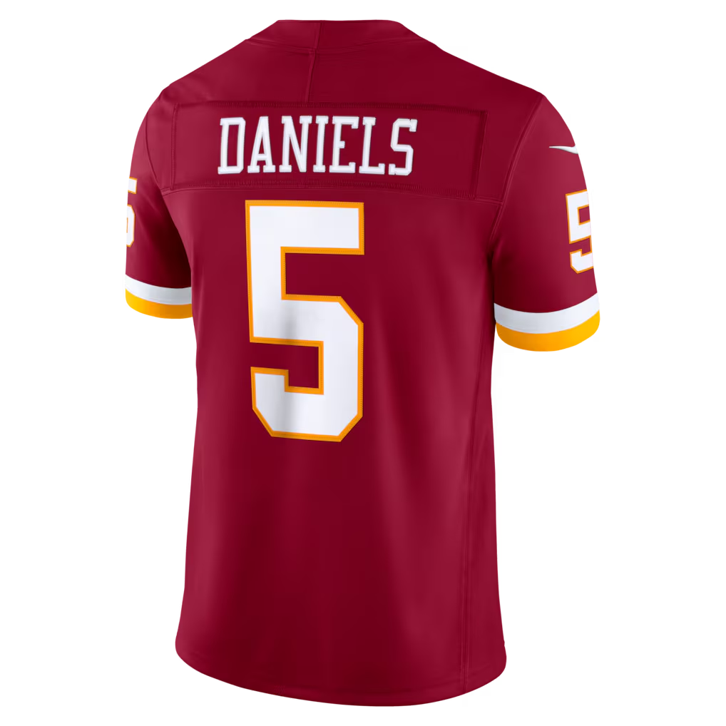 Johmsee W.Commanders #5 Jayden Daniels Burgundy Team Vapor F.U.S.E. Stitched Limited Jerseys