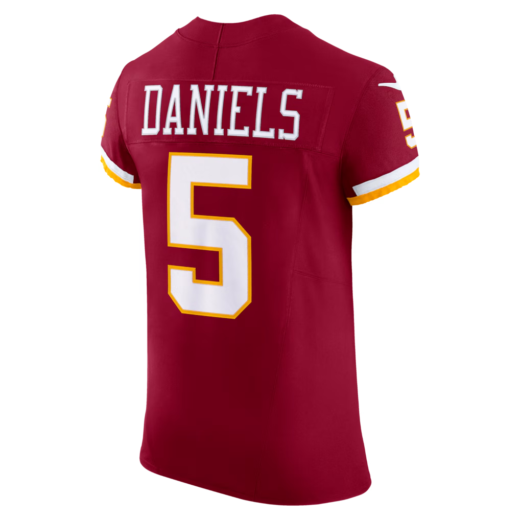 Johmsee W.Commanders #5 Jayden Daniels Burgundy Vapor F.U.S.E. Elite Stitched Jerseys