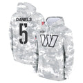 Johmsee W.Commanders #5 Jayden Daniels Player Arctic Camo Limited Salute to Service Pullover Hoodies Game Stitched Jerseys