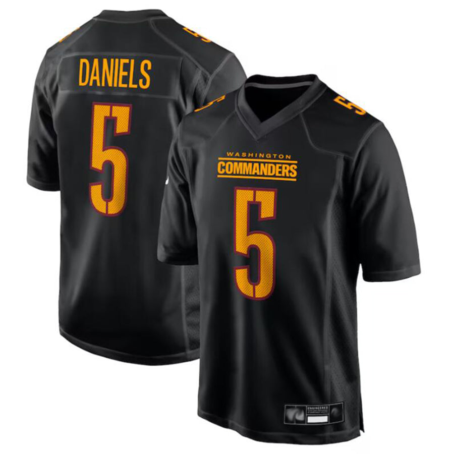 Johmsee W.Commanders #5 Jayden Daniels Player Carbon Black Fashion Stitched Jerseys