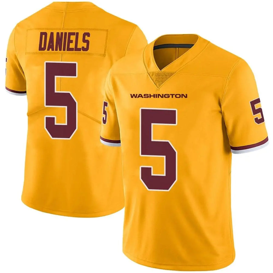Johmsee W.Commanders #5 Jayden Daniels Player Limited Gold Color Rush Stitched Jerseys