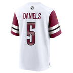 Johmsee W.Commanders #5 Jayden Daniels White 2024 Draft First Round Pick Player Game Stitched Jersey