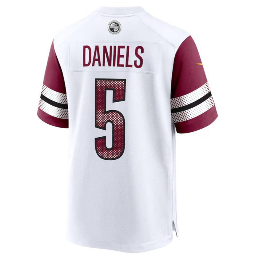 Johmsee W.Commanders #5 Jayden Daniels White 2024 Draft First Round Pick Player Game Stitched Jersey