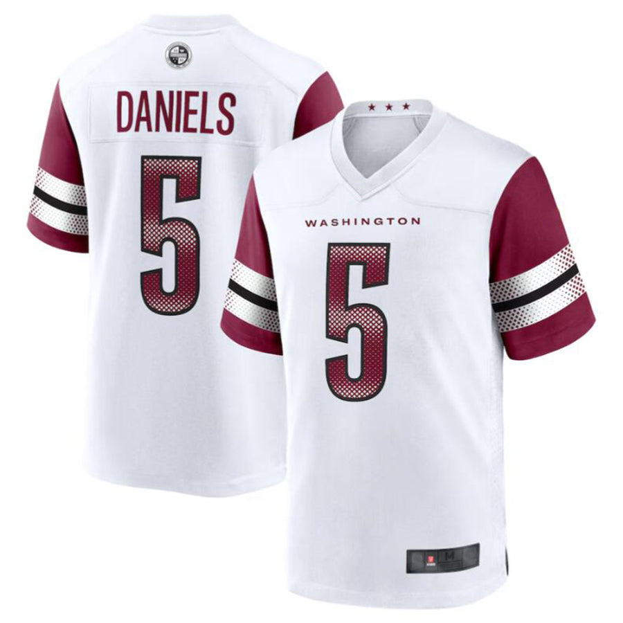 Johmsee W.Commanders #5 Jayden Daniels White 2024 Draft First Round Pick Player Game Stitched Jerseys