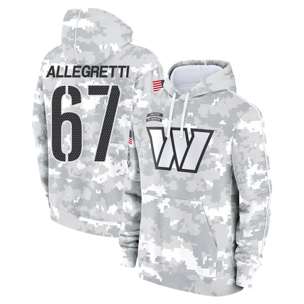 Johmsee W.Commanders #67 Nick Allegretti Player Arctic Camo Limited Salute to Service Pullover Hoodies Game Stitched Jerseys