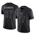 Johmsee W.Commanders #67 Nick Allegretti Player Black Limited Reflective Home Game Stitched Jerseys